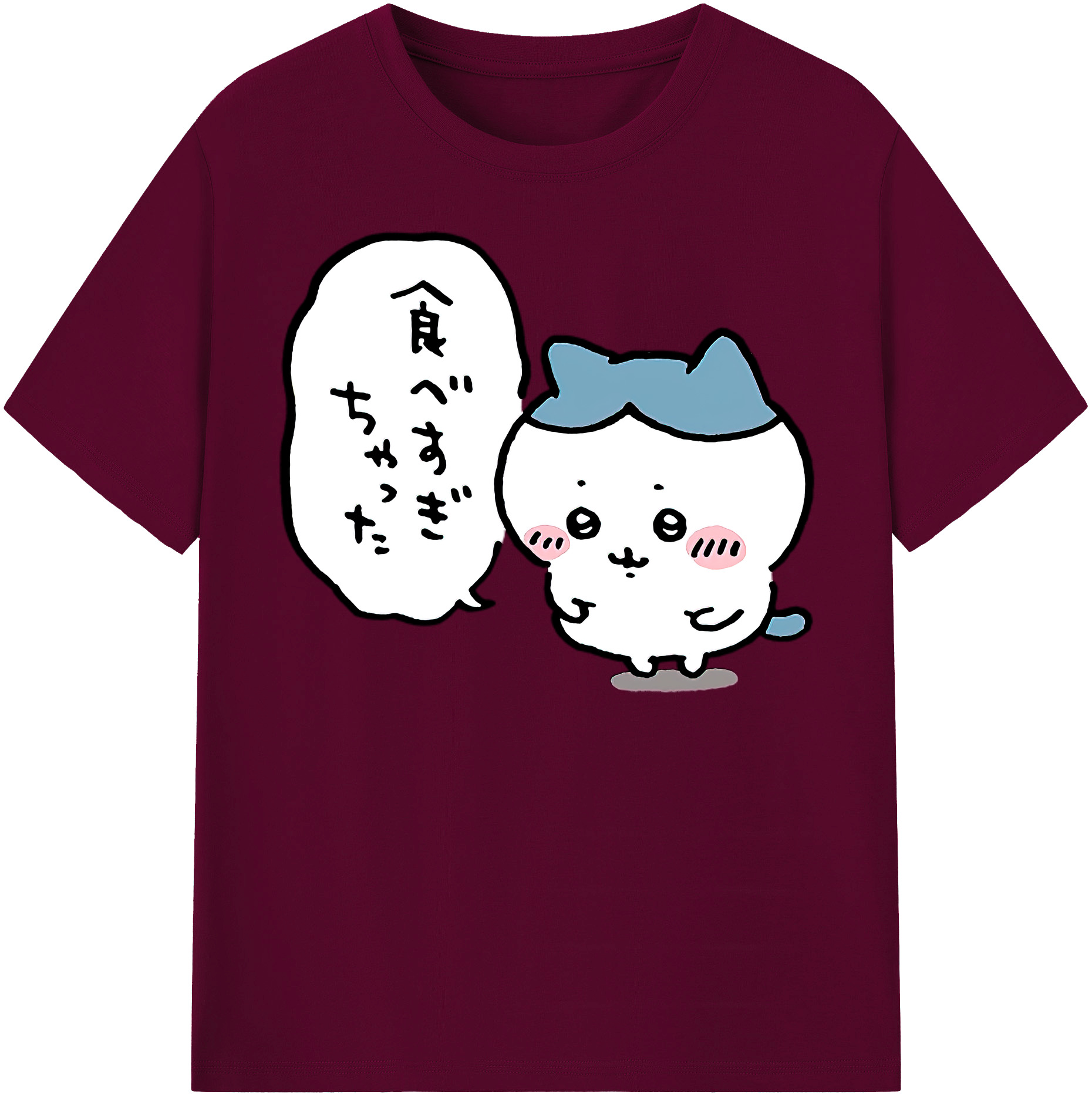 （画像用） ちいかわ ハチワレ Chii-kawa hachiware レディースカジュアルプリントTシャツ（綿100％）